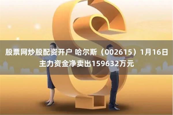 股票网炒股配资开户 哈尔斯（002615）1月16日主力资金净卖出159632万元