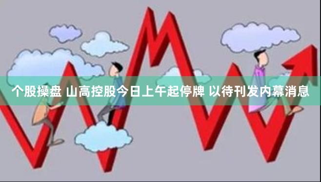 个股操盘 山高控股今日上午起停牌 以待刊发内幕消息